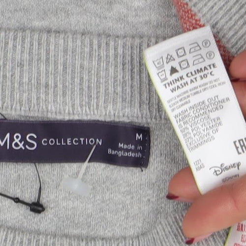 Marks and Spencer Women's Grey Disney Love Jumper M