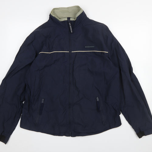 Ben Sherman Men's Blue Windbreaker Jacket M Full Zip Lightweight