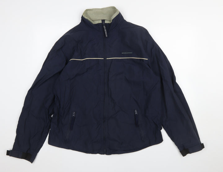 Ben Sherman Men's Blue Windbreaker Jacket M Full Zip Lightweight