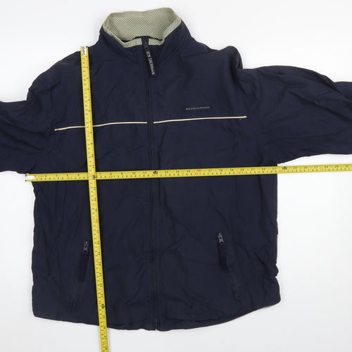 Ben Sherman Men's Blue Windbreaker Jacket M Full Zip Lightweight