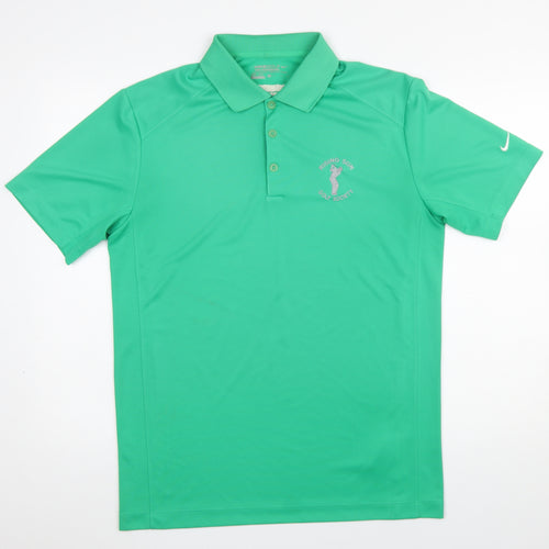 Nike Golf Dri-Fit Green Men's Polo Shirt Size M Moisture Wicking