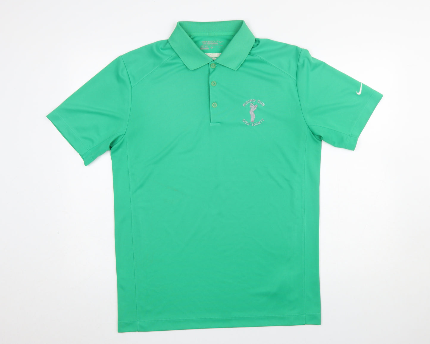 Nike Golf Dri-Fit Green Men's Polo Shirt Size M Moisture Wicking
