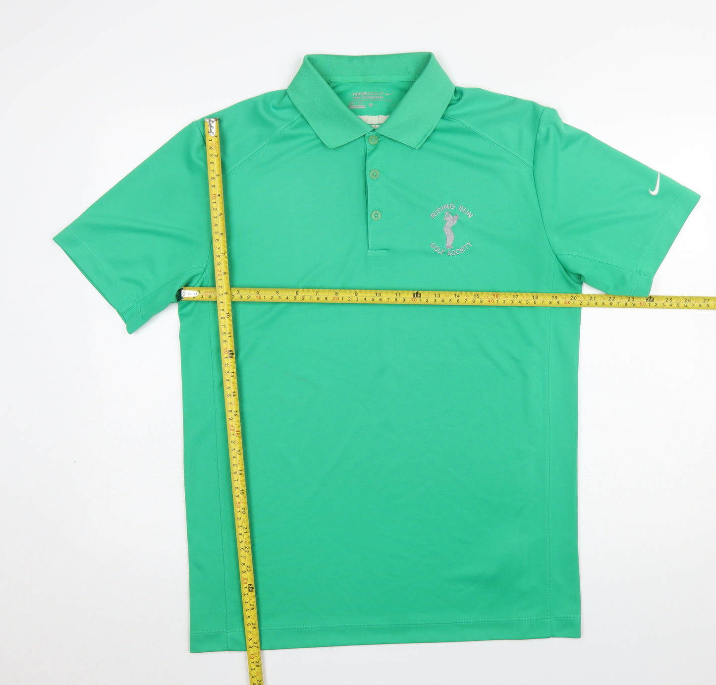 Nike Golf Dri-Fit Green Men's Polo Shirt Size M Moisture Wicking