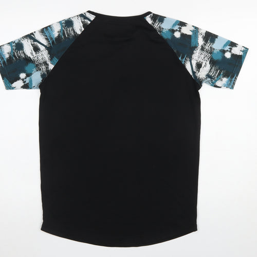 Diesel Boys Black Graphic Sleeve T-Shirt Age 15 Regular Fit