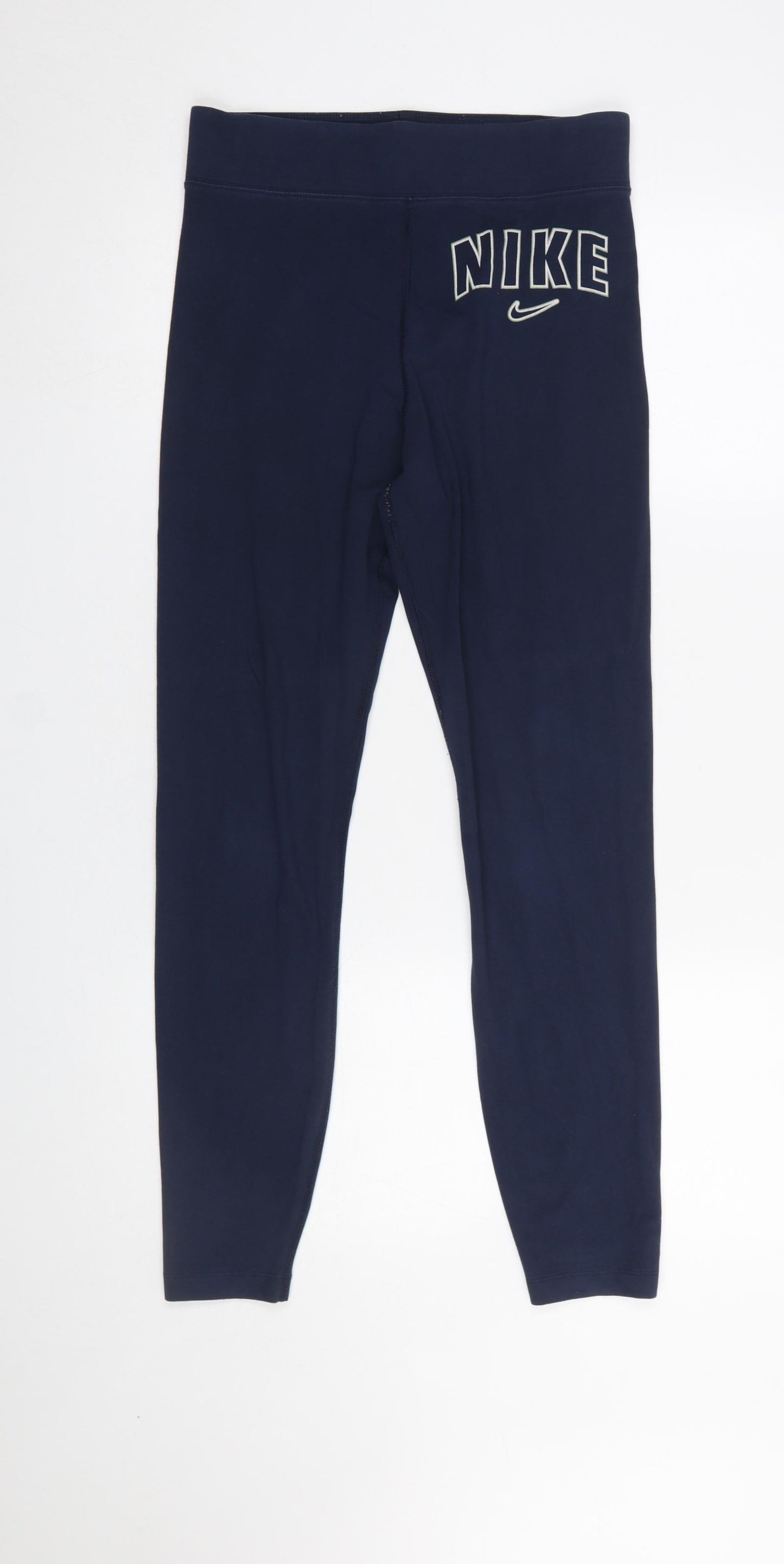 Nike Womens Blue Leggings M Stretch Activewear Trousers