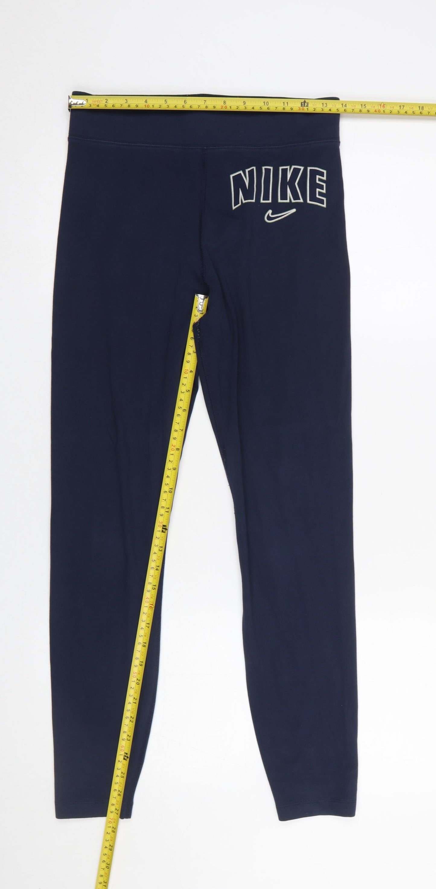 Nike Womens Blue Leggings M Stretch Activewear Trousers