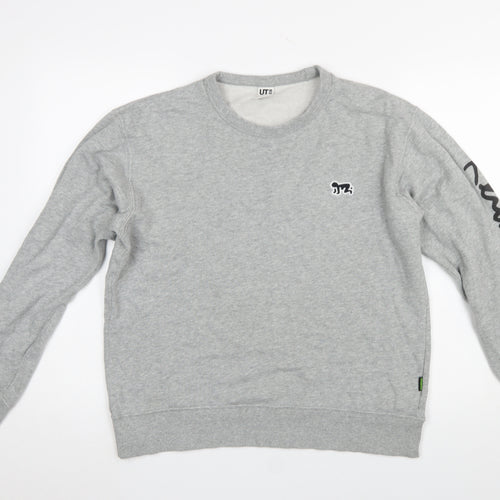 Uniqlo Keith Haring Men’s Grey Graphic Print Pullover Sweatshirt M