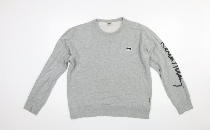 Uniqlo Keith Haring Men’s Grey Graphic Print Pullover Sweatshirt M
