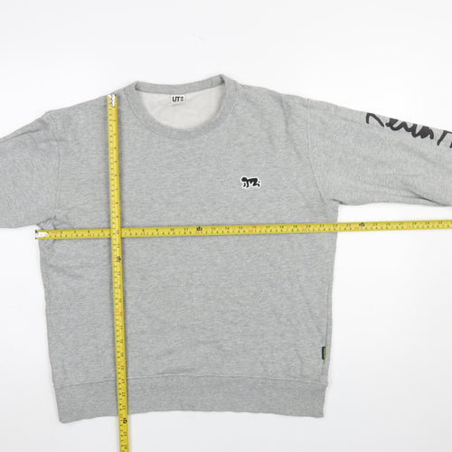 Uniqlo Keith Haring Men’s Grey Graphic Print Pullover Sweatshirt M