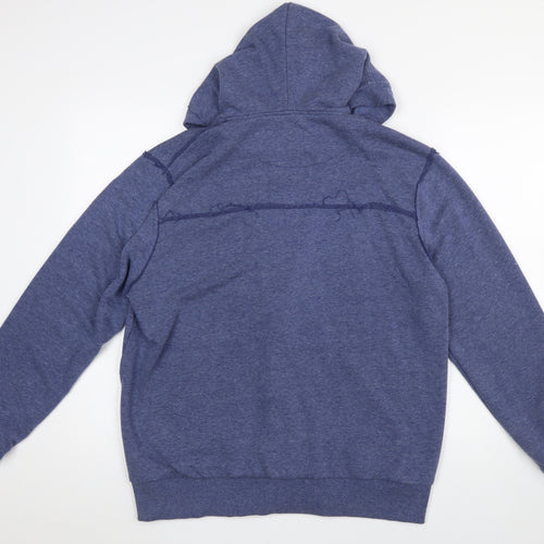 FC Barcelona Men's Blue Full Zip Hoodie Size L Sportswear