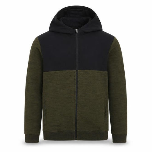 Marks and Spencer Boys Green Hooded Full Zip Colourblock Jacket 12-13 Years