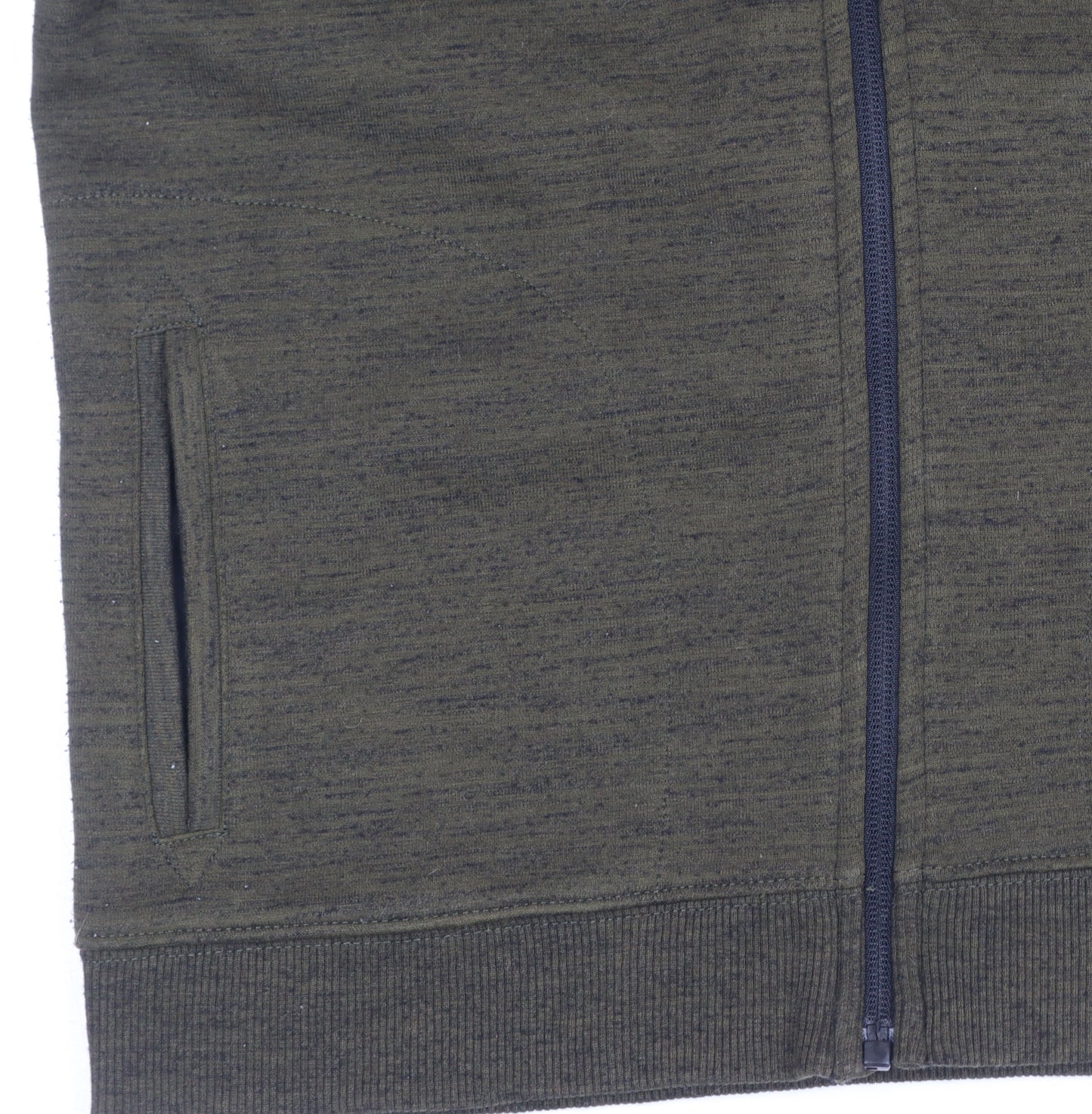 Marks and Spencer Boys Green Hooded Full Zip Colourblock Jacket 12-13 Years