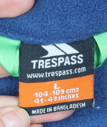 Trespass Men's Blue Fleece Full Zip Outdoor Jacket L