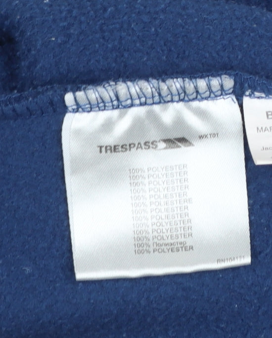 Trespass Men's Blue Fleece Full Zip Outdoor Jacket L