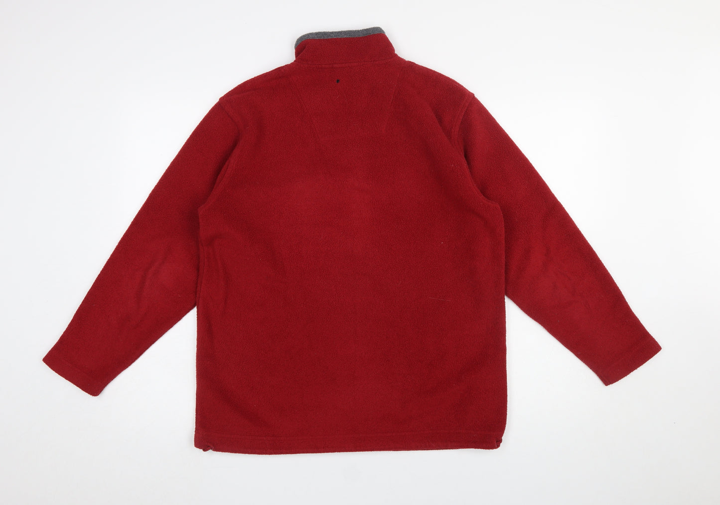 Anne Brooks Petite Red Fleece 1/4 Zip Pullover Sweatshirt UK 10