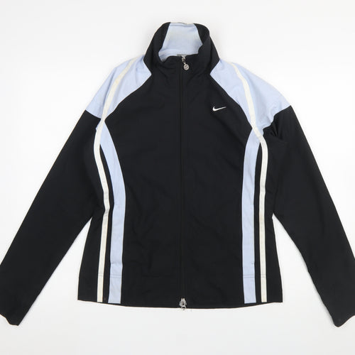 Nike Womens Black M (8-10) Full Zip Windbreaker Jacket