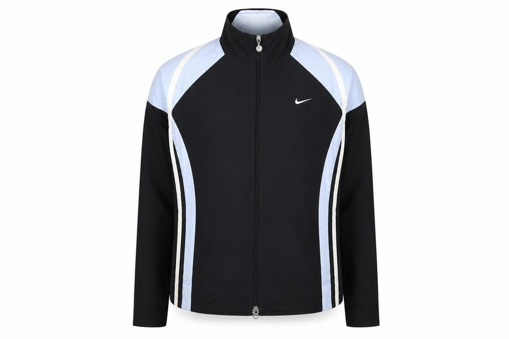 Front view of Nike women’s black m (8-10) full zip windbreaker jacket