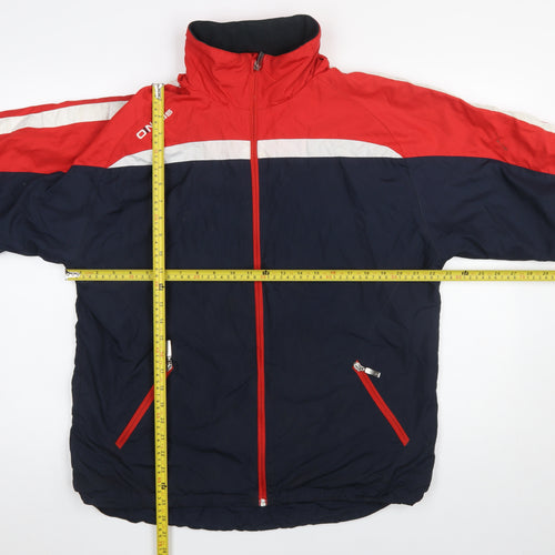 O'Neills Men's Small Navy Red Windbreaker Jacket Water Resistant