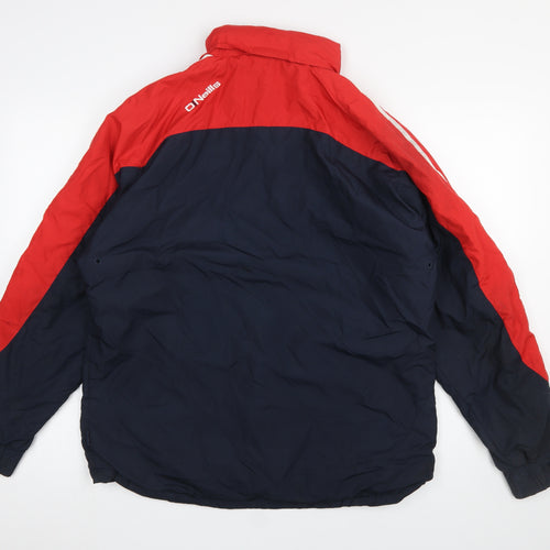 O'Neills Men's Small Navy Red Windbreaker Jacket Water Resistant