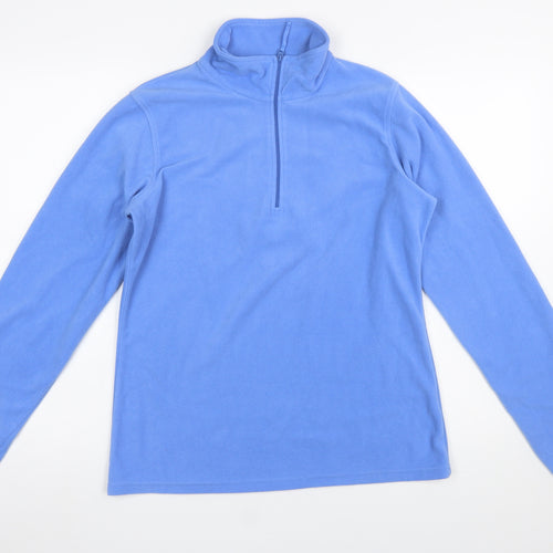 Mountain Warehouse Women Blue 1/2 Zip Fleece Sweatshirt M