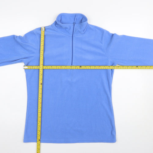 Mountain Warehouse Women Blue 1/2 Zip Fleece Sweatshirt M
