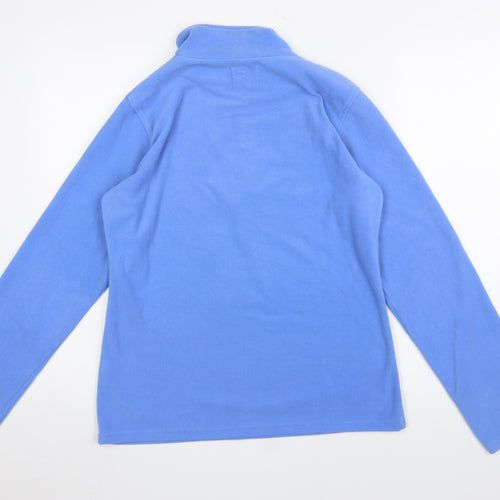 Mountain Warehouse Women Blue 1/2 Zip Fleece Sweatshirt M