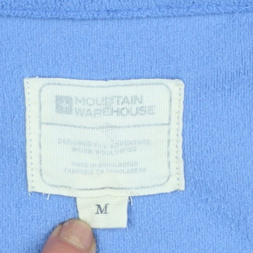 Mountain Warehouse Women Blue 1/2 Zip Fleece Sweatshirt M