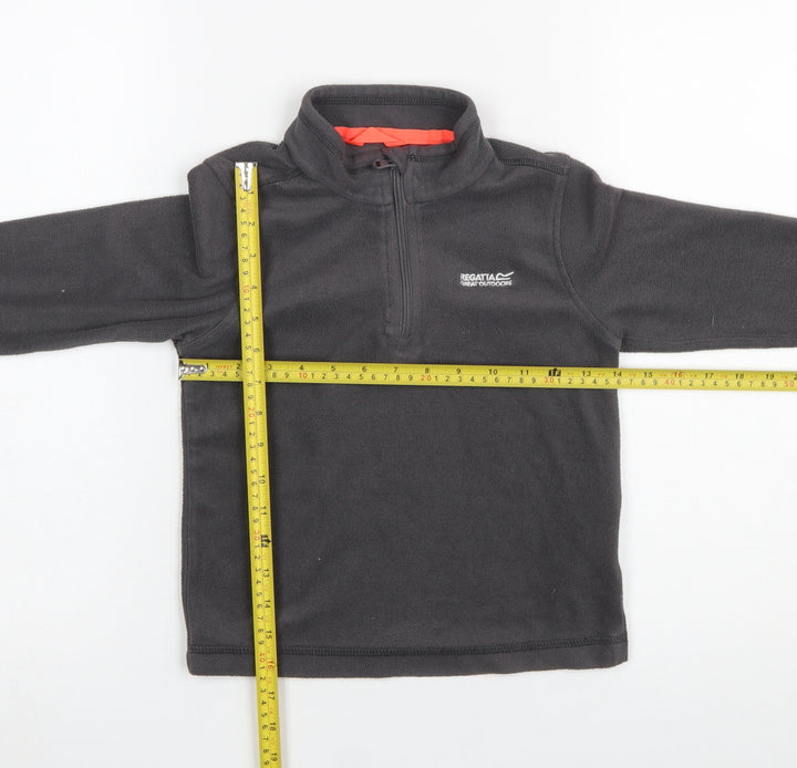 Regatta Boys Grey Fleece 1/4 Zip Pullover Sweatshirt 7-8 Years