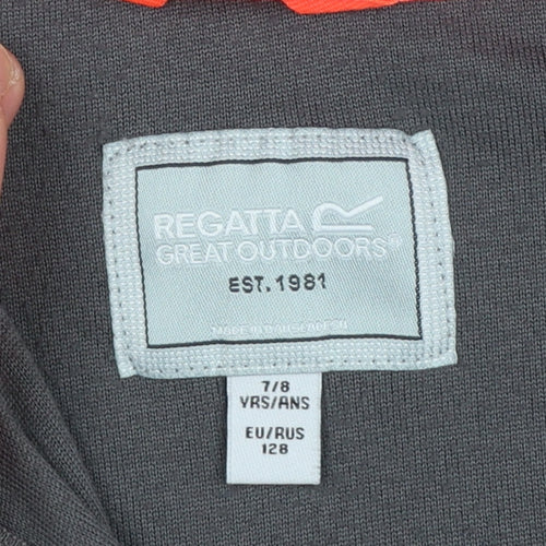 Regatta Boys Grey Fleece 1/4 Zip Pullover Sweatshirt 7-8 Years
