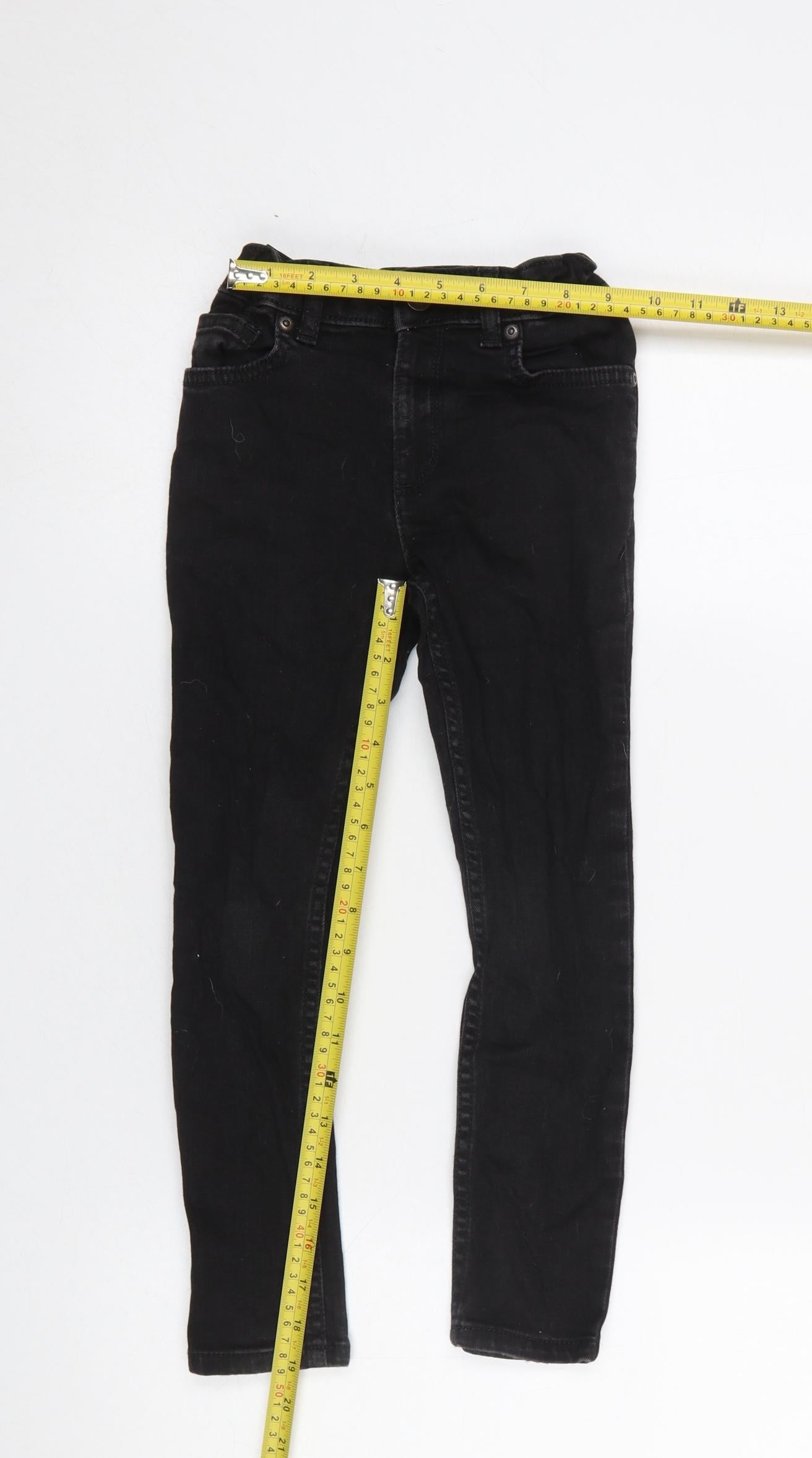 River Island Boys Black Skinny Jeans 6 Years Stretch Denim