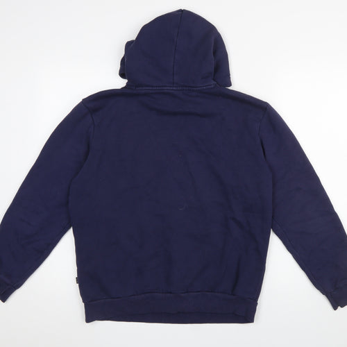 Puma Men Blue Pullover Hoodie Small Fleece Logo Sportswear