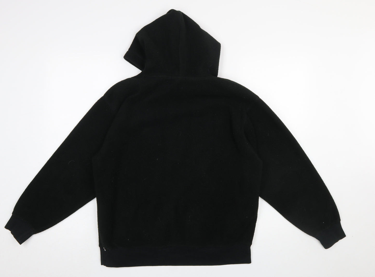 GAP Kids Boys Black Pullover Fleece Hoodie L 10-11 Years Classic Logo