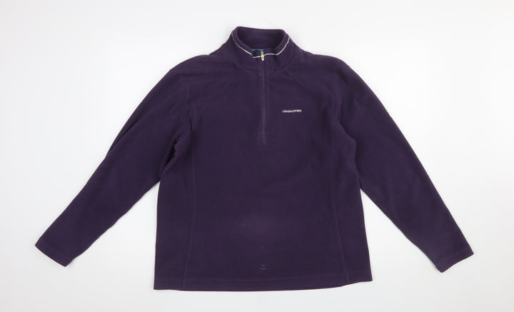 Craghoppers Women Purple 1/2 Zip Fleece Pullover UK 12