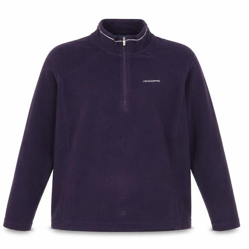 Craghoppers Women Purple 1/2 Zip Fleece Pullover UK 12