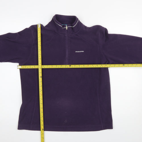 Craghoppers Women Purple 1/2 Zip Fleece Pullover UK 12