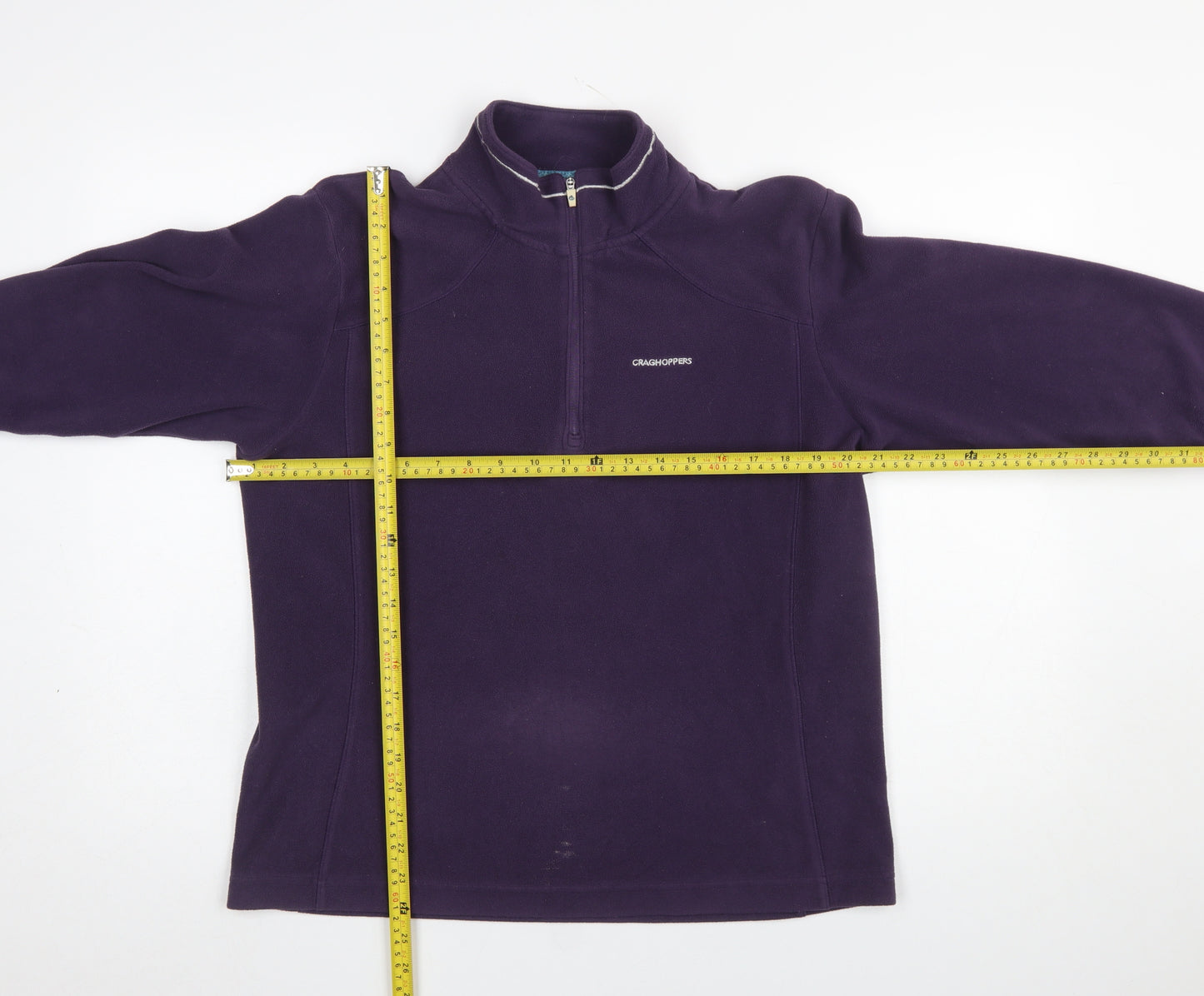 Craghoppers Women Purple 1/2 Zip Fleece Pullover UK 12