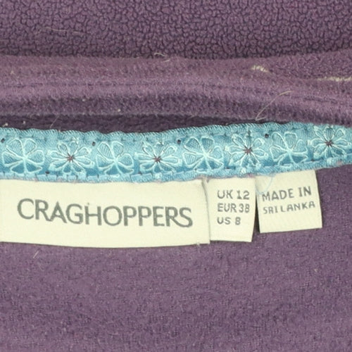 Craghoppers Women Purple 1/2 Zip Fleece Pullover UK 12