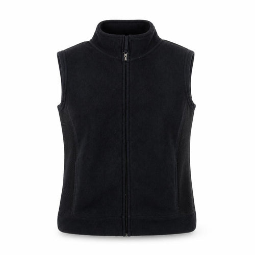 Bm Women's Black Fleece Sleeveless Zip Waistcoat Size M