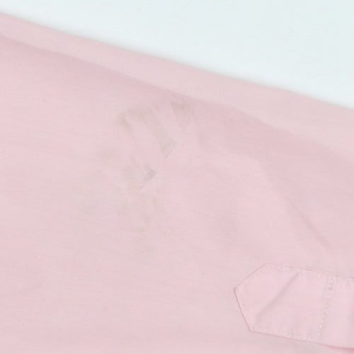 Silvio Valentin Men's Pink Slim Fit Long Sleeve Cotton Button-Up Shirt Size L