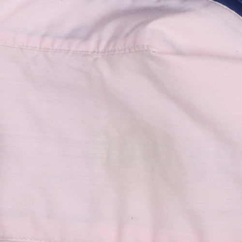 Silvio Valentin Men's Pink Slim Fit Long Sleeve Cotton Button-Up Shirt Size L