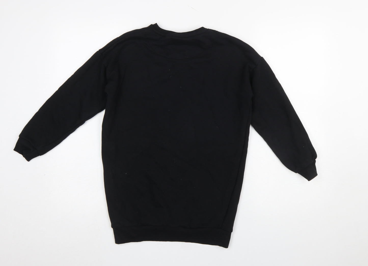 Wednesday Girls Black Rhinestone Nevermore Sweatshirt 10-11 Years