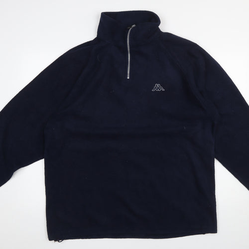 Kappa Men's Navy Blue 2XL Fleece 1/4 Zip Pullover Sweatshirt