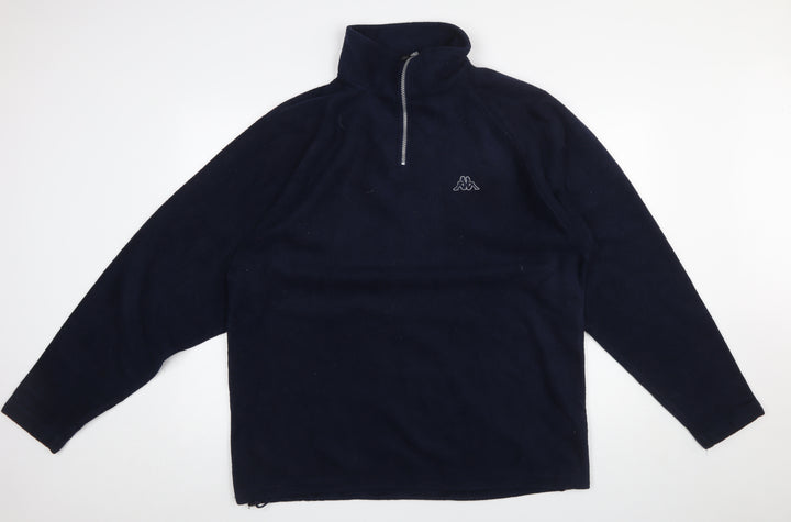 Kappa Men's Navy Blue 2XL Fleece 1/4 Zip Pullover Sweatshirt