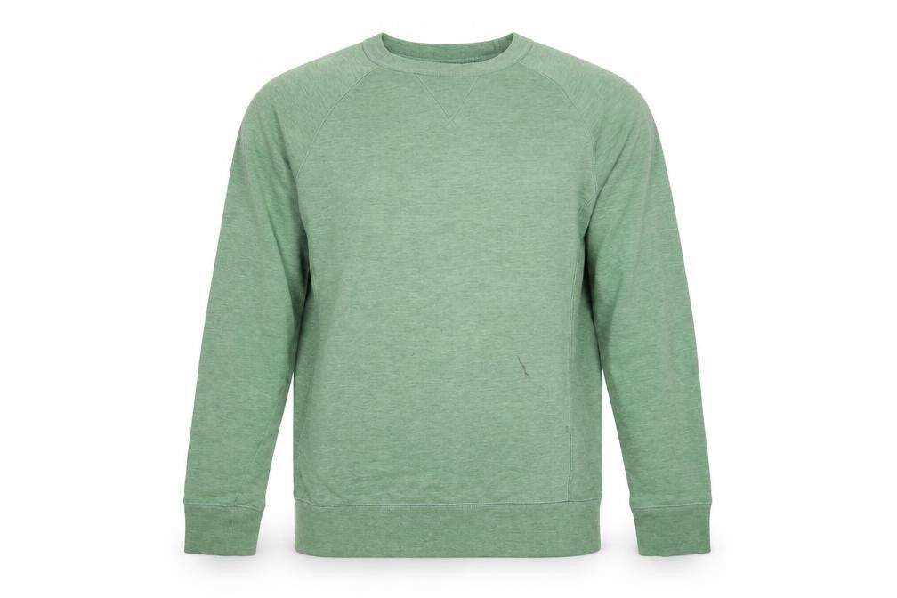 Front view of Gap Men's Green Crew Neck Pullover Sweatshirt, size M