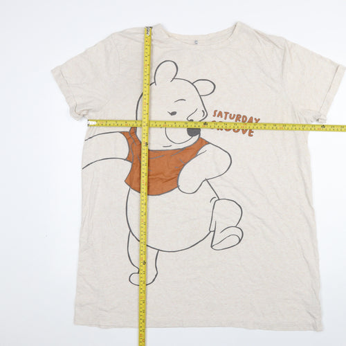 Primark Disney Women Beige Winnie the Pooh Nightshirt Size L Cotton Blend