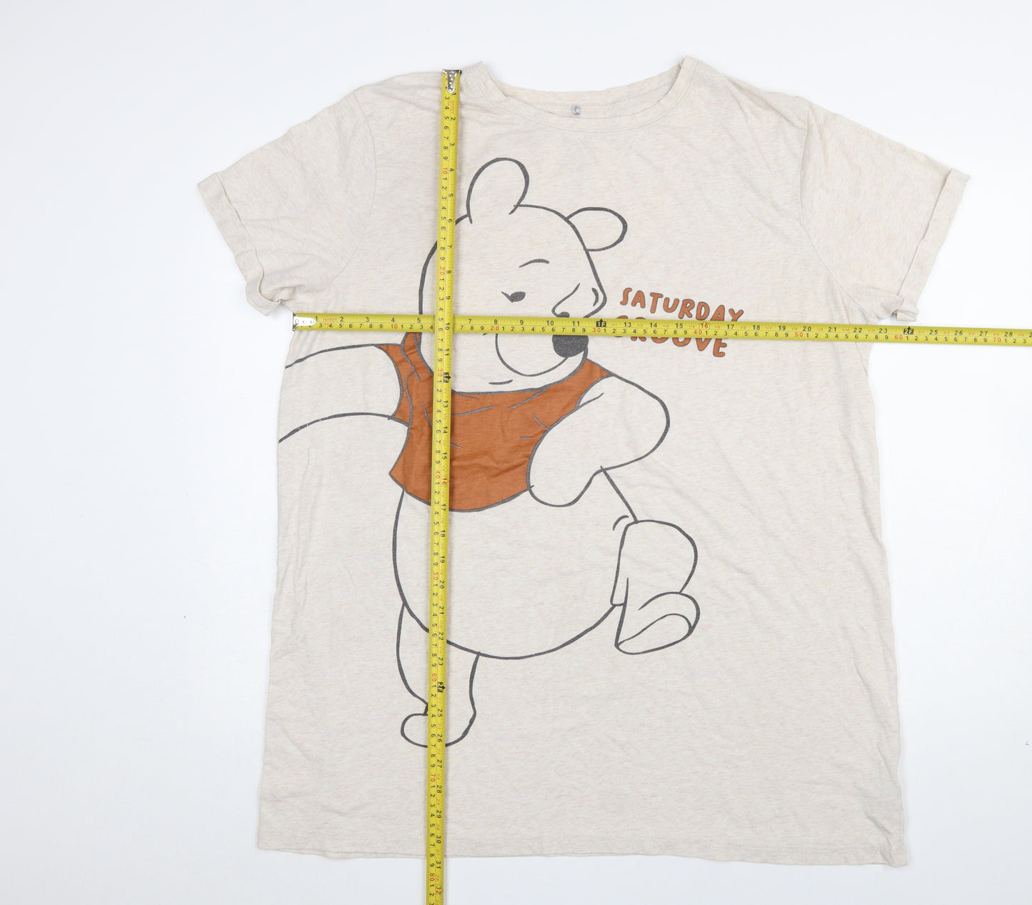 Primark Disney Women Beige Winnie the Pooh Nightshirt Size L Cotton Blend