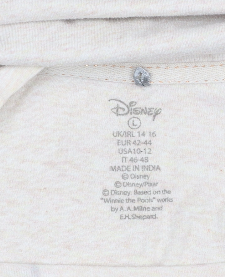 Primark Disney Women Beige Winnie the Pooh Nightshirt Size L Cotton Blend