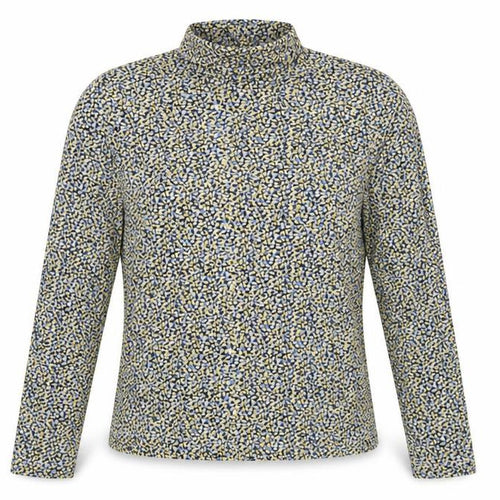 H&M Women's Multicoloured Floral Roll Neck Long Sleeve Jersey Top Size L