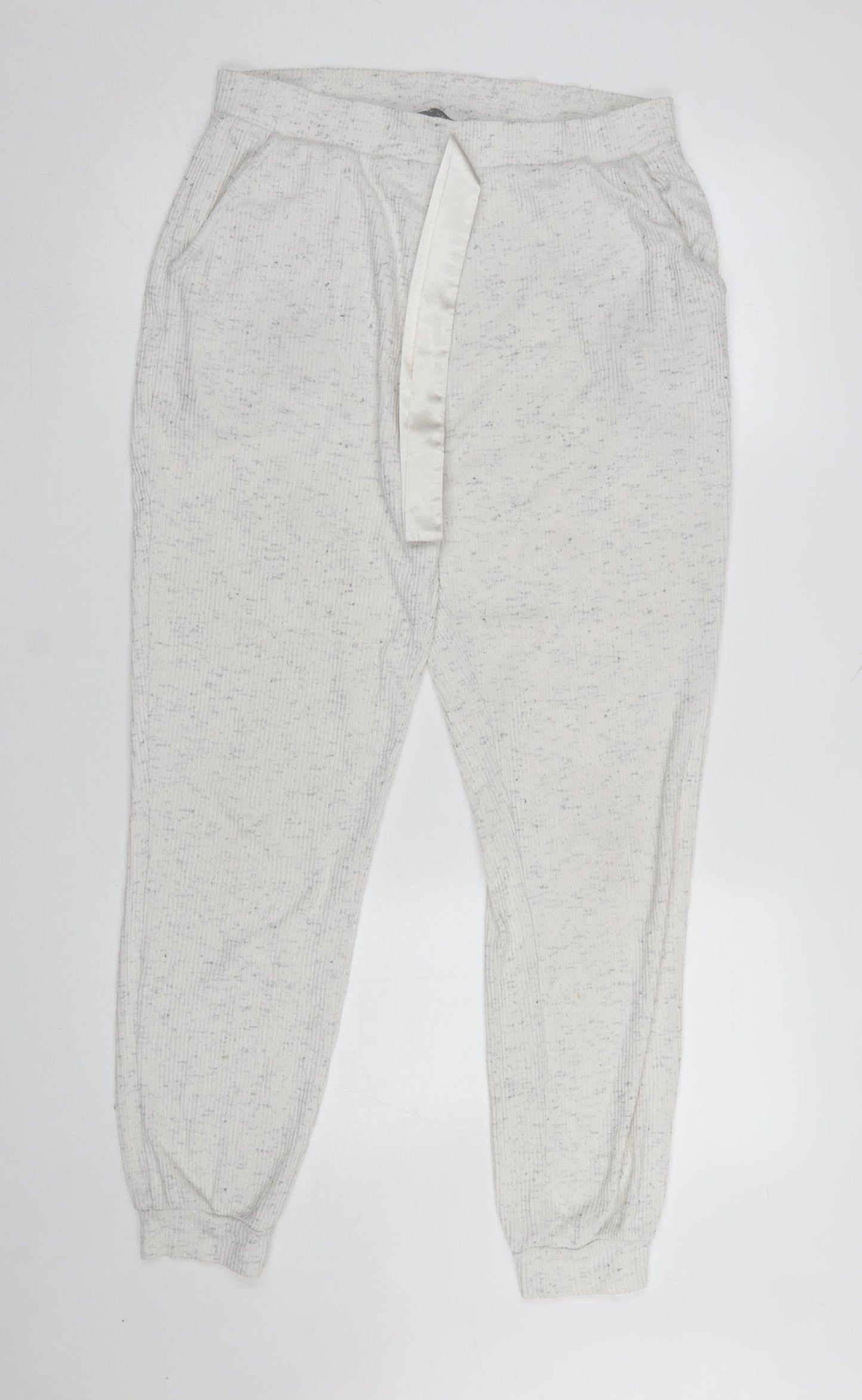 New Look Womens Ivory Knit Lounge Pants Size M Lightweight Soft