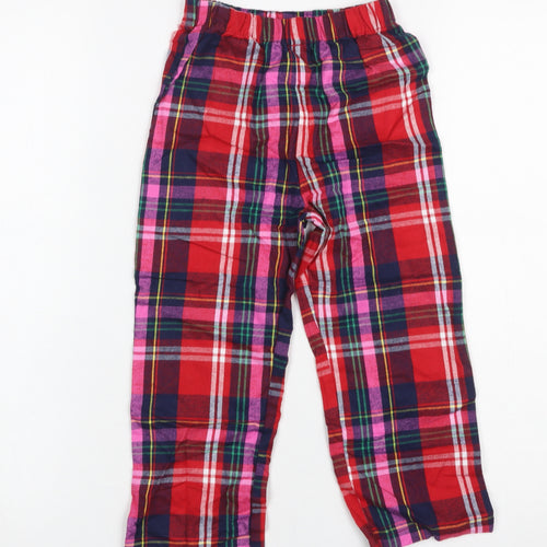 Next Girls Red Checked Flannel Pyjama Pants 3-4 Years